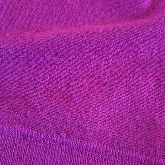 Open Drape Fuchia Shawl Cardigan, Flawed But Stunning, Silk And Cashmere Blend - Picture 10 of 11